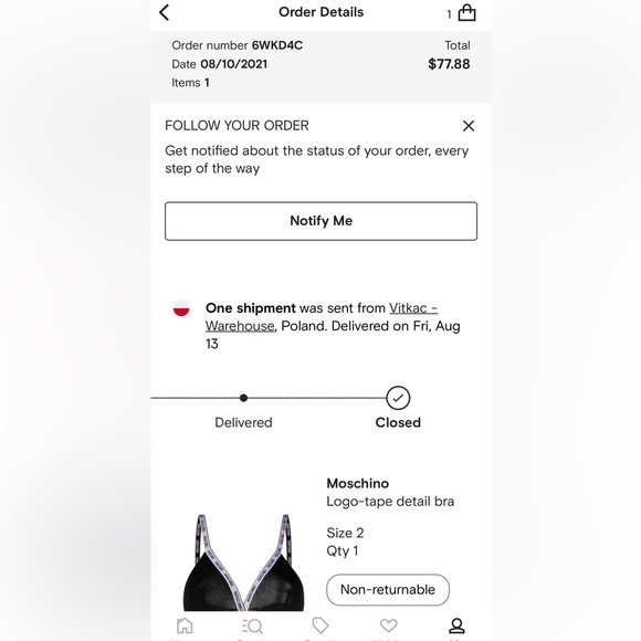 MOSCHINO BRALETTES - GREY AND BLACK - Picture 3 of 4